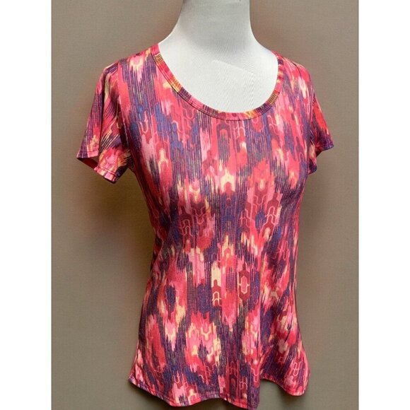 LuLaRoe Womens Short Sleeve Round Neck Top Size XXS Abstract Multicolor Pattern - Picture 7 of 9